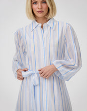 BRIAR DRESS SKY ANTIQUE STRIPE