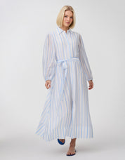 BRIAR DRESS SKY ANTIQUE STRIPE