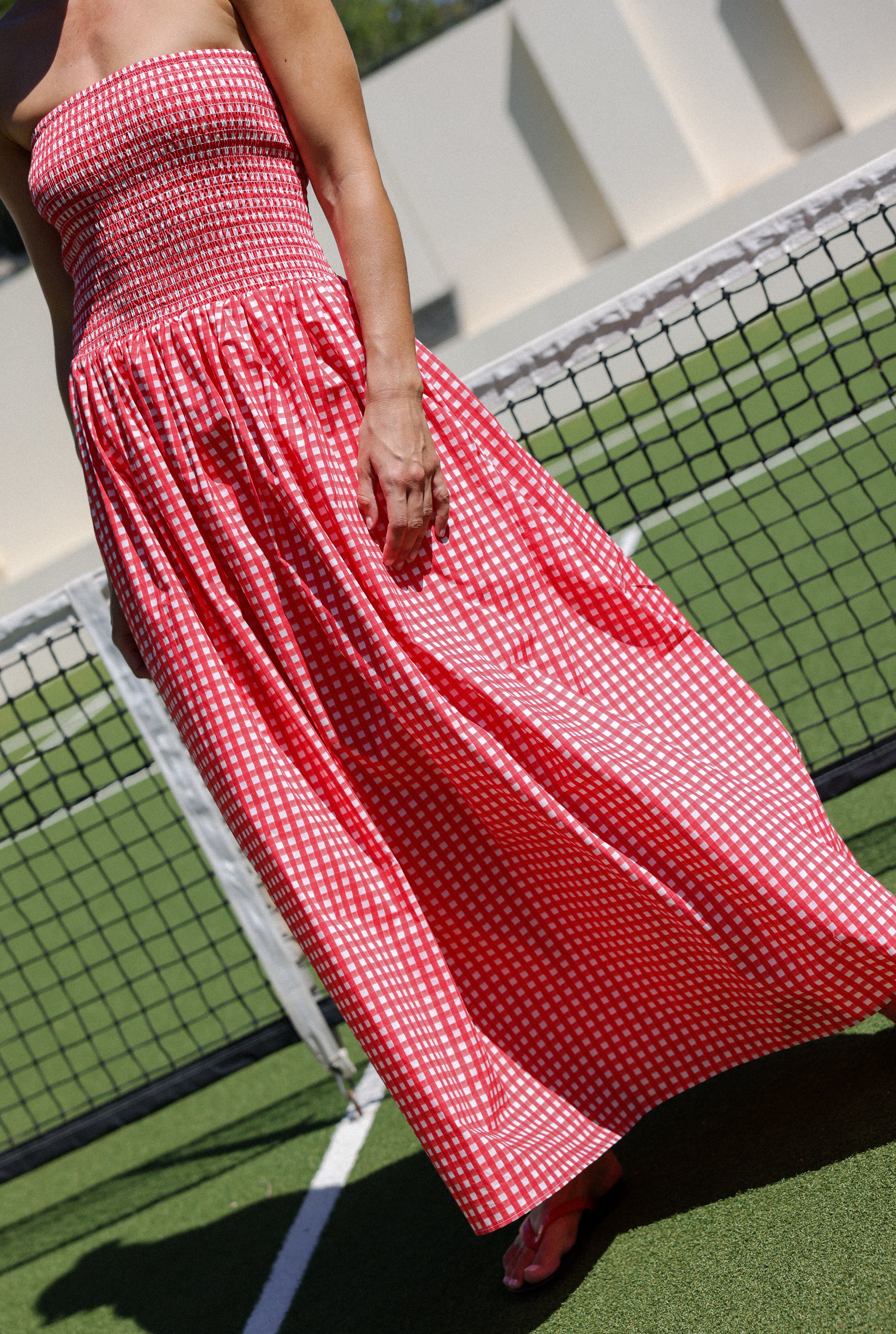 LAYLA DRESS RUBY GINGHAM