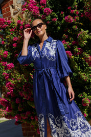 LONG-SLEEVE MARLEY DRESS ROYAL LACE