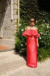 PRIMROSE DRESS IN RUBY