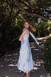 THE PIPPA DRESS IN LAPIS STRIPE