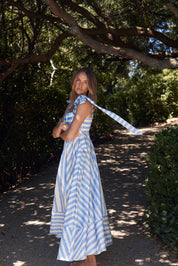 THE PIPPA DRESS IN LAPIS STRIPE