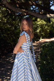 THE PIPPA DRESS IN LAPIS STRIPE