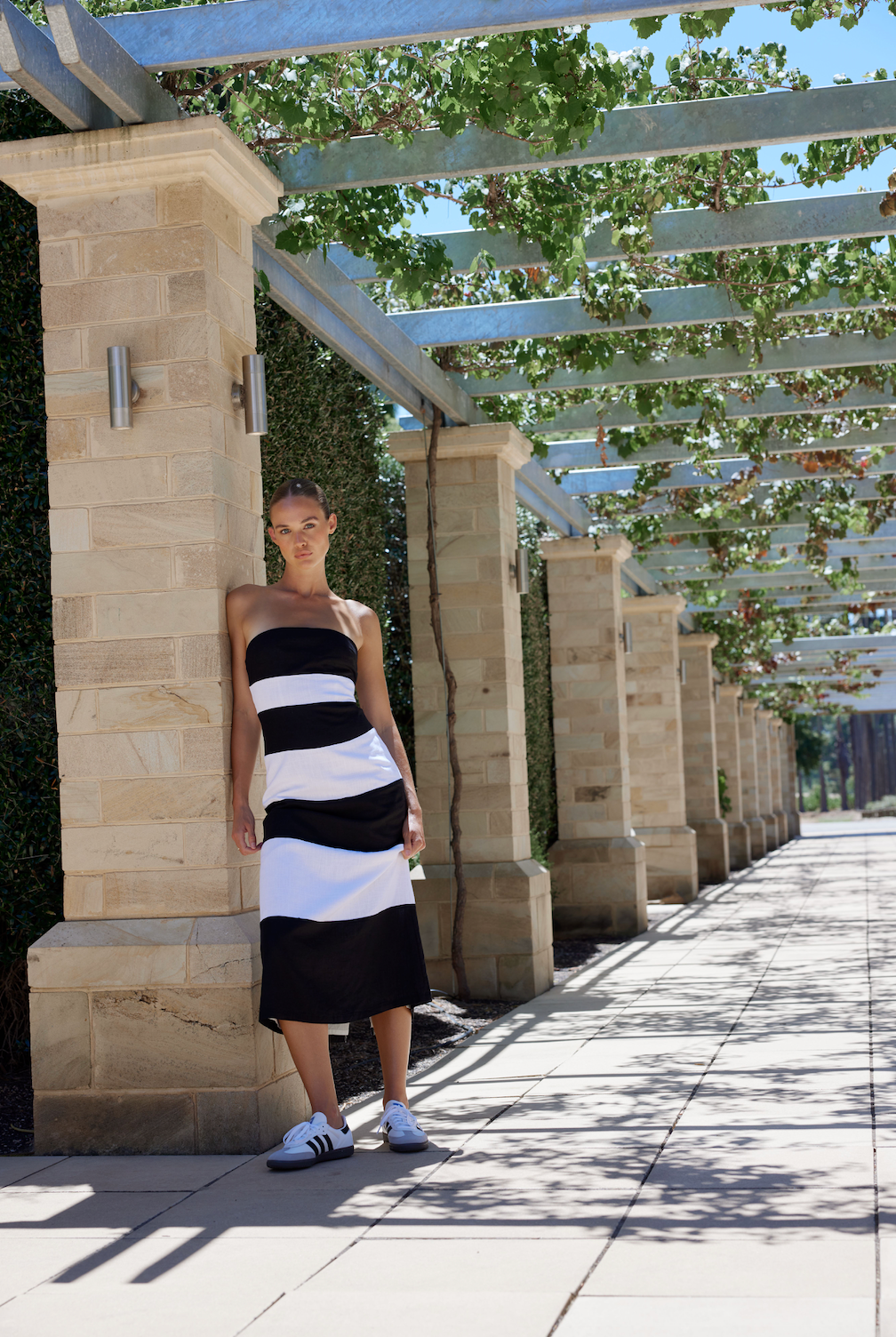 THE IDA DRESS IN NERO/OPTIC