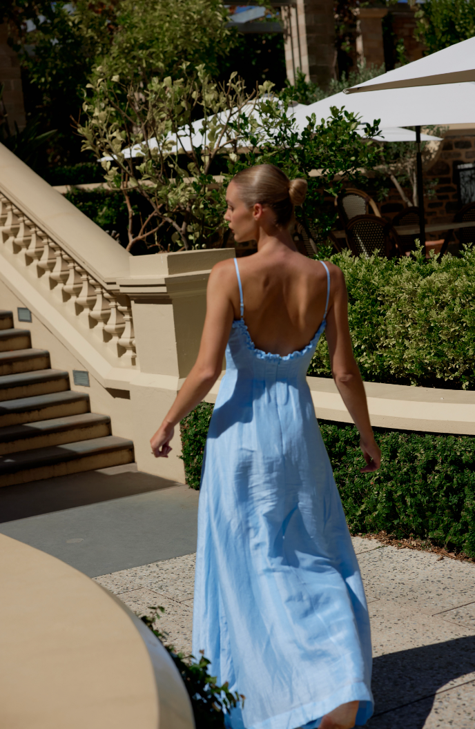 THE RAQUEL DRESS IN ICE BLUE