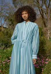 EMERSYN DRESS BLUEBELL STRIPE