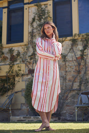 FINN SHIRT DRESS IN HANA STRIPE