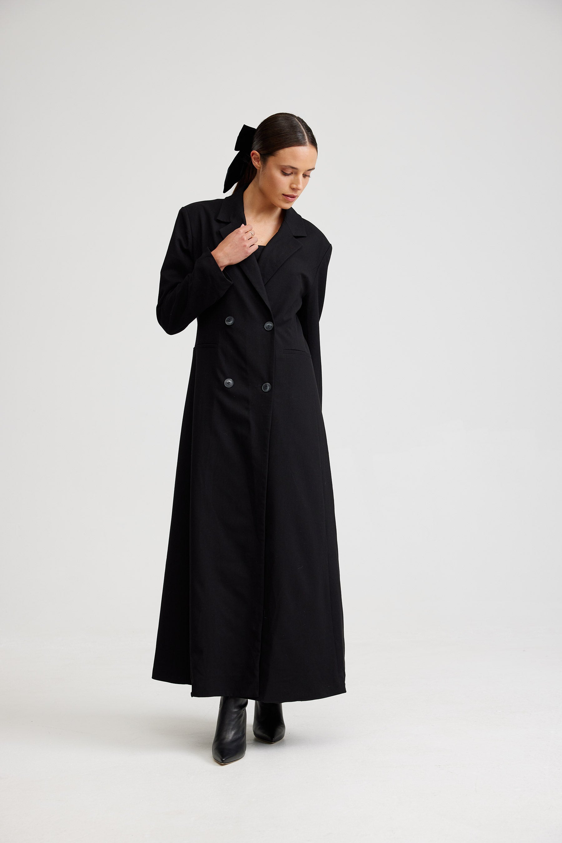 EVANGELINE COAT – NERO