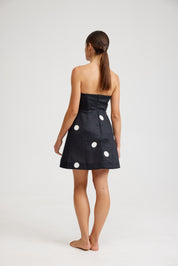 BEATRIX DRESS – NERO/MILK DOT