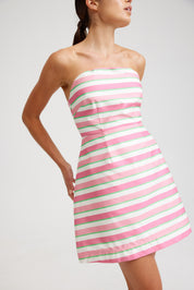 THE BEATRIX DRESS IN ARISA STRIPE