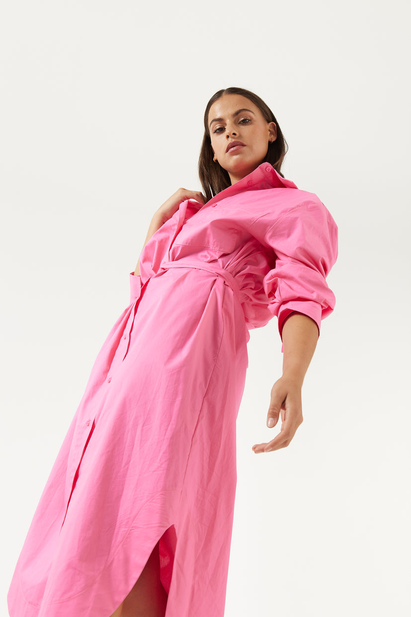 THE BILLY SHIRT DRESS IN HIBISCUS